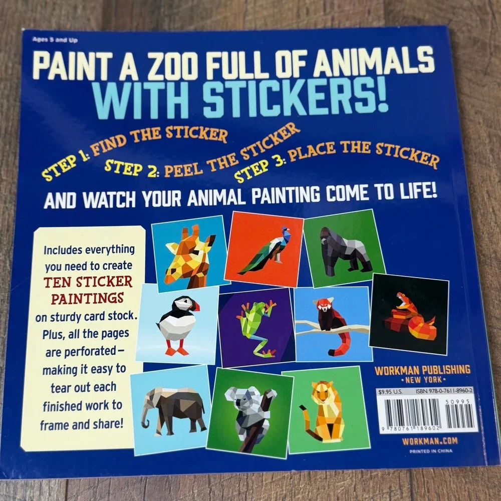 Set of 2 Paint By Sticker Kids Activity‎ Books